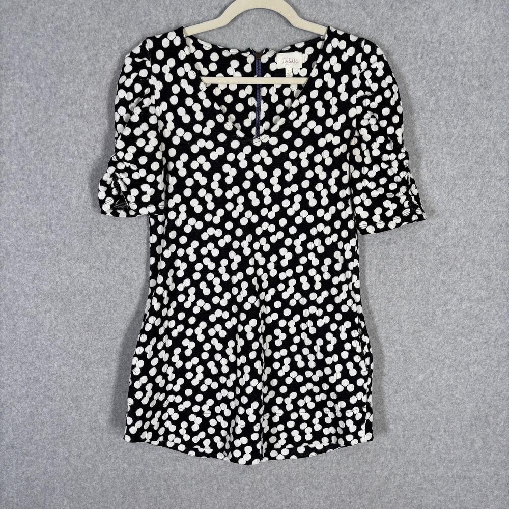 Anthropologie‎ Deletta Babydoll Micro Mini Dress Small Pockets Puff Twee Tunic
